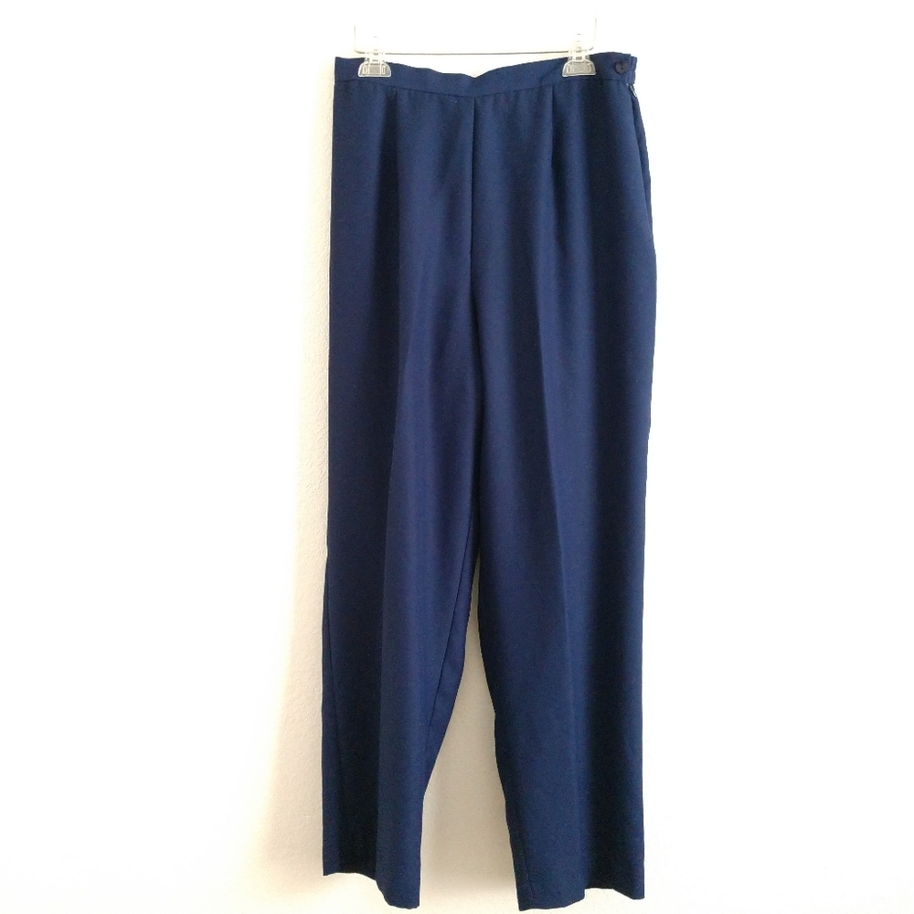 Vintage Leslie Fay Trousers Pants Blue Size 16